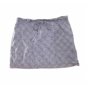 American Eagle Women’s Floral Cotton Mini Skirt Size 12 Drawstring‎ Spring